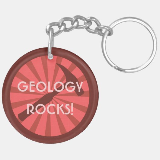 Geologie Rocks! hamerbadge Sleutelhanger (Achterkant Links)