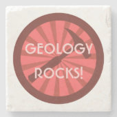 Geologie Rocks! hamerbadge Stenen Onderzetter (Voorkant)