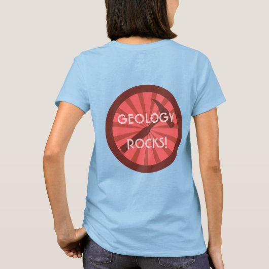 Geologie Rocks! hamerbadge T-shirt (Achterkant)