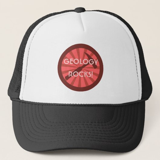 Geologie Rocks! hamerbadge Trucker Pet (Voorkant)