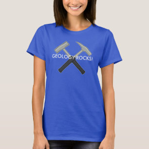 Geologie Rocks! Logo van geolooghamer T-shirt