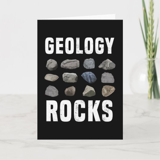 Geologie Rocks Mineral Gift for Geologist Kaart (Voorkant)