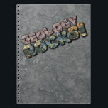 Geologie Rocks. Nerd Geek Science Humor Notitieboek<br><div class="desc">Ik ontwierp dit kleine spel op woorden met echte rotstexturen voor al jullie geologen en geologische leraren. Een perfect cadeau voor iedereen die in nerdy,  geeky,  science humor zit. Zo grappig! Ik hoop dat je het leuk vindt :-)</div>