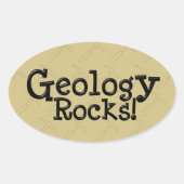 Geologie Rocks. Ovale Sticker (Voorkant)