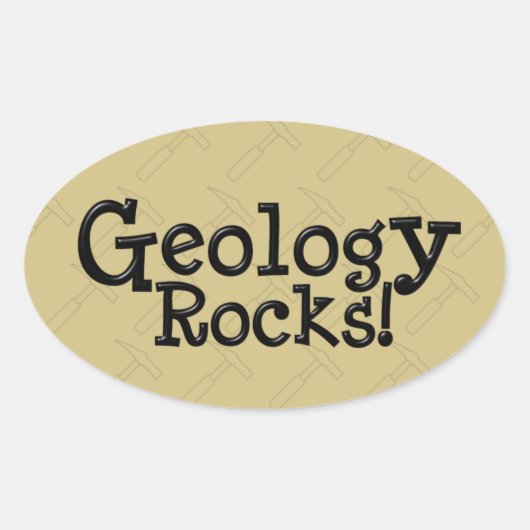 Geologie Rocks. Ovale Sticker (Voorkant)