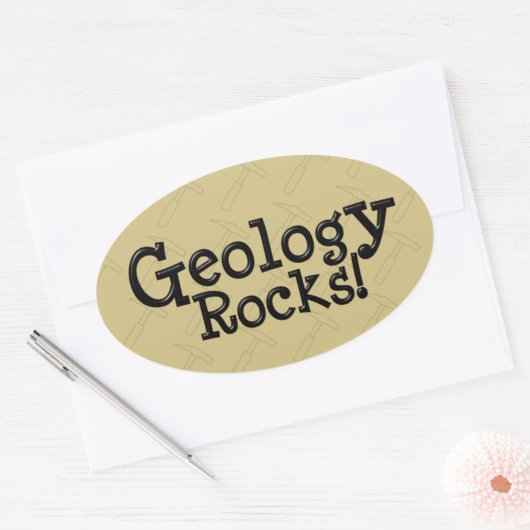 Geologie Rocks. Ovale Sticker (Envelop)