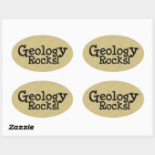 Geologie Rocks. Ovale Sticker (Vel)