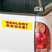 Geologie Rocks Pun.Red en Yellow Bumpersticker (Op Truck)
