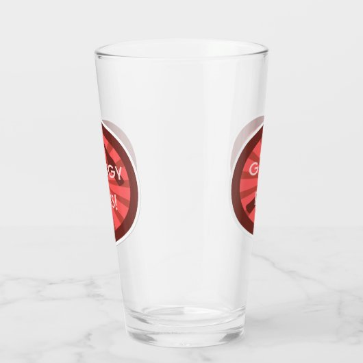 Geologie Rocks! Rock Hammer Logo Glas (Rechts)