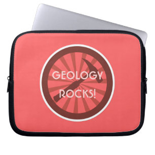 Geologie Rocks! Rock Hammer Logo Laptop Sleeve