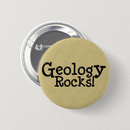 Geologie Rocks. Ronde Button 5,7 Cm (Voorkant /achterkant)
