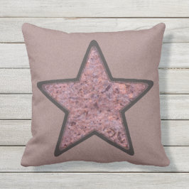 Geologie Roze Rock Star op Custom Color Buitenkussen