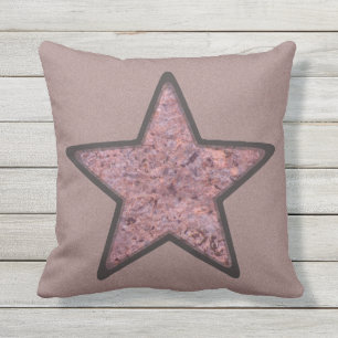 Geologie Roze Rock Star op Custom Color Buitenkussen