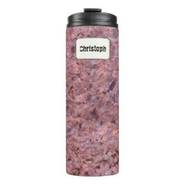 Geologie Roze Rock Textuur Aangepaste naam Thermosbeker
