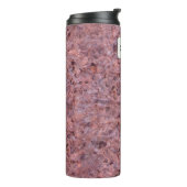 Geologie Roze Rock Textuur Aangepaste naam Thermosbeker (Gedraaid links)