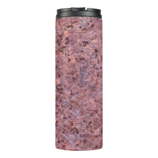 Geologie Roze Rock Textuur Aangepaste naam Thermosbeker (Achterkant)