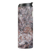 Geologie Roze Rock Textuur Aangepaste naam Thermosbeker (Gedraaid links)