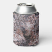 Geologie Roze Rock Textuur met Naam Blikjeskoeler (Blikje Achterkant)