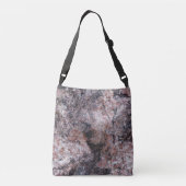 Geologie roze rottextuur crossbody tas (Achterkant)