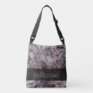 Geologie roze rottextuur crossbody tas