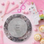 Geologie roze rottextuur papieren bordje (Feest)