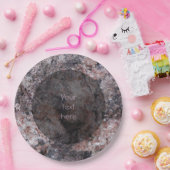 Geologie roze rottextuur papieren bordje (Feest)