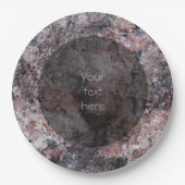 Geologie roze rottextuur papieren bordje (Voorkant)