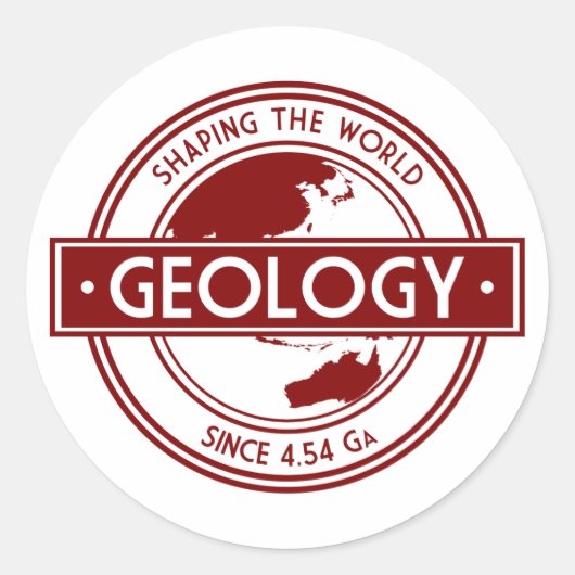 Geologie - Shaping the World Logo (Azië/Australië) Ronde Sticker (Voorkant)