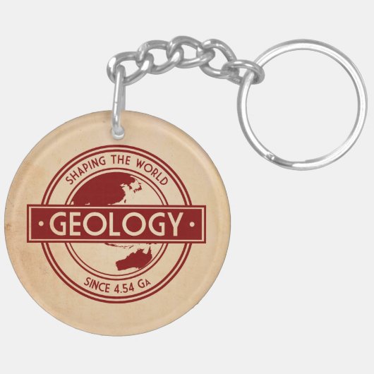 Geologie - Shaping the World Logo (Azië/Australië) Sleutelhanger (Achterkant Links)