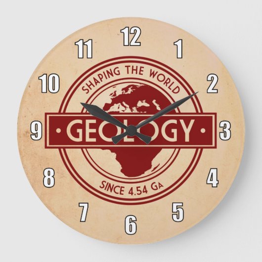 Geologie - Shaping the World Logo (Europa/Afrika) Grote Klok (Voorkant)