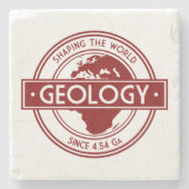 Geologie - Shaping the World Logo (Europa/Afrika) Stenen Onderzetter (Voorkant)