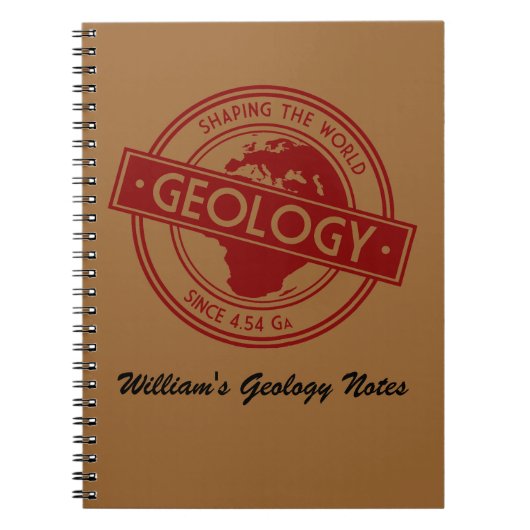 Geologie - Shaping the World Logo (Europa) Notitieboek (Voorkant)