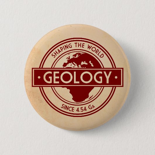 Geologie - Shaping the World Logo (Europa) Ronde Button 5,7 Cm (Voorkant)