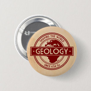 Geologie - Shaping the World Logo (Europa) Ronde Button 5,7 Cm