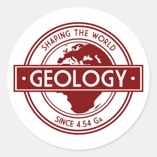 Geologie - Shaping the World Logo (Europa) Ronde Sticker (Voorkant)