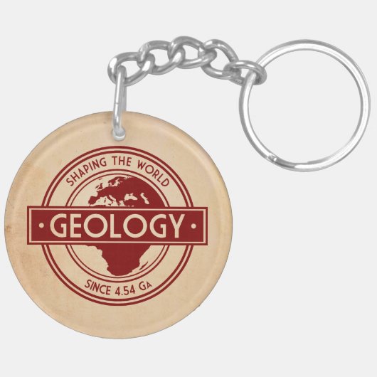 Geologie - Shaping the World Logo (Europa) Sleutelhanger (Achterkant Links)