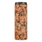 Geologie Sinaasappel Rock Textuur Custom Name Thermosbeker (Achterkant)