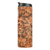 Geologie Sinaasappel Rock Textuur Custom Name Thermosbeker (Geroteerd rechts)