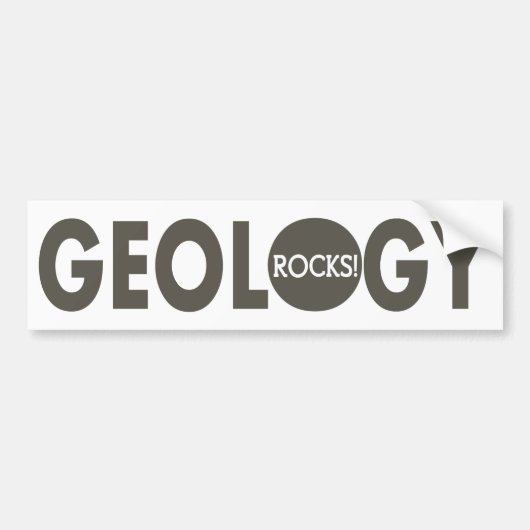Geologie slaat slogan bumpersticker (Voorkant)