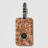 Geologie Spotty Rock Textuur Custom Monogram Bagagelabel (Voorkant (verticaal))