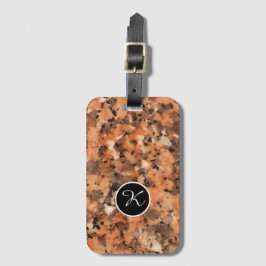 Geologie Spotty Rock Textuur Custom Monogram Bagagelabel
