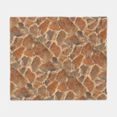 Geologie Stone Wall Structuur Foto Warm Golden Fleece Deken (Voorkant (Horizontaal))