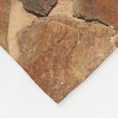 Geologie Stone Wall Structuur Foto Warm Golden Fleece Deken (Hoek)