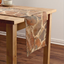 Geologie Stone Wall Structuur Foto Warm Golden Medium Tafelloper