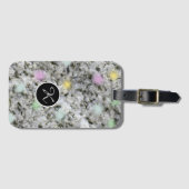 Geologie Sweet Pastel Rock Textuur Custom Monogram Bagagelabel (Voorkant (horizontaal))
