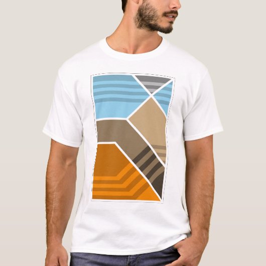 Geologie van abstracte onderverdelingen t-shirt (Voorkant)