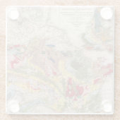 Geologie van Europa Glazen Onderzetter (Achterkant)