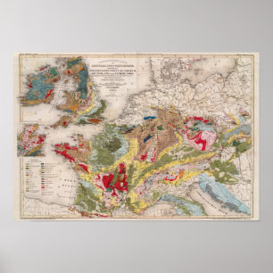 Geologie van Europa Poster