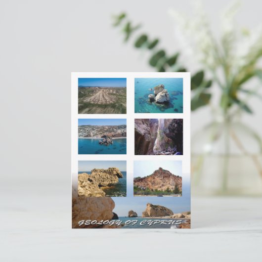 Geologie van het briefkaart van cyprus (Staand voorkant)