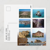 Geologie van het briefkaart van cyprus (Voorkant / Achterkant)